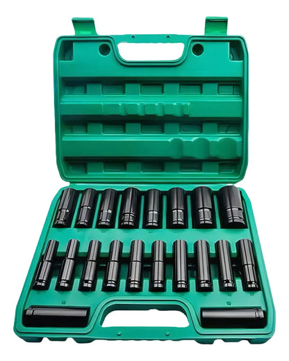 Juego Dados Largos De Impacto 20 Piezas 8-32mm 1/2 Cr-V
