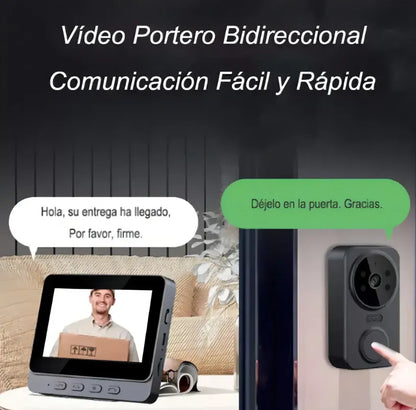 Timbre Visual 1080p Cámara Hd Y Pantalla 4.3 Pulgadas