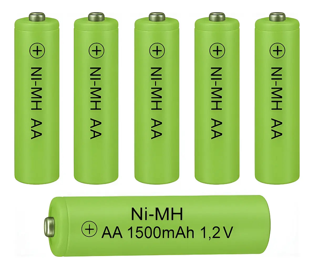 Pack 6 Pilas Aa Recargables Solares 1.2v 1500mah