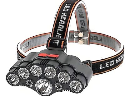 Linterna Cabeza 8 Led Recargable Con Baterías Incluidas