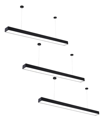 Pack 3 Lámparas Led 30w Colgantes 1.2m Alto Brillo