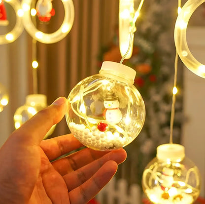 Cortina de Luces LED Cálidas 3 m con 160 Luces para Navidad y Decoración