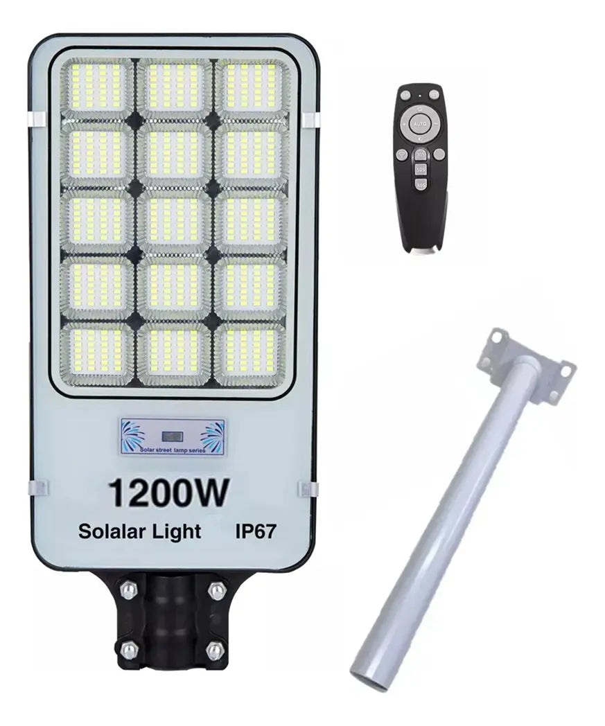Foco Solar LED 1200W con Control Remoto y Sensor de Movimiento | Iluminación Exterior IP65