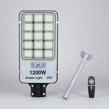 Foco Solar LED 1200W con Control Remoto y Sensor de Movimiento | Iluminación Exterior IP65