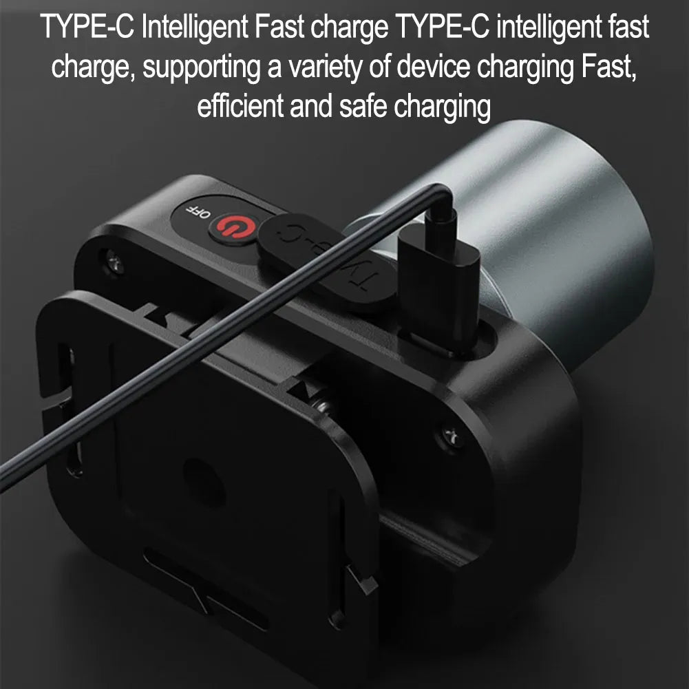 Linterna frontal recargable USB-C con batería de larga duración