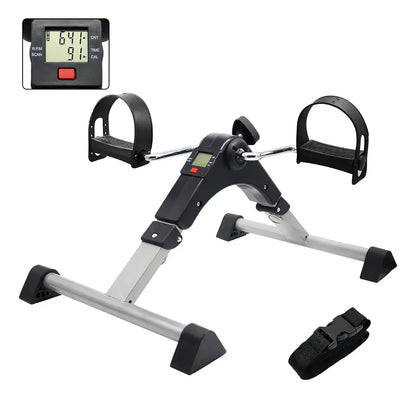 Pedalera de Ejercicio Plegable con Monitor LCD para Casa y Oficina