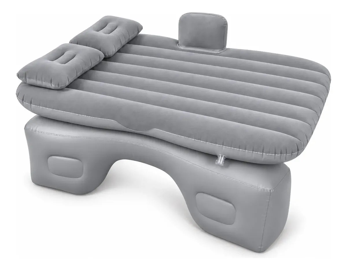 Cama Inflable para Auto 130 x 80 x 40 cm con Bomba Eléctrica para Viajes y Camping