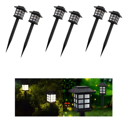 Pack 6 Lámparas Solares Farol Led Estaca Para Jardín Patio