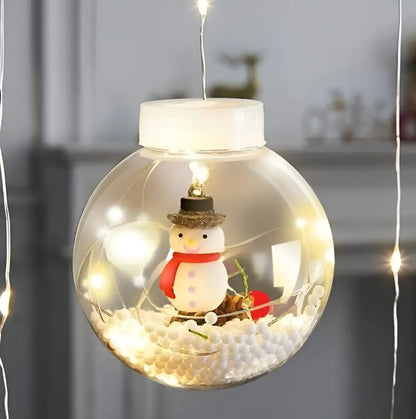Cortina de Luces LED Cálidas 3 m con 160 Luces para Navidad y Decoración