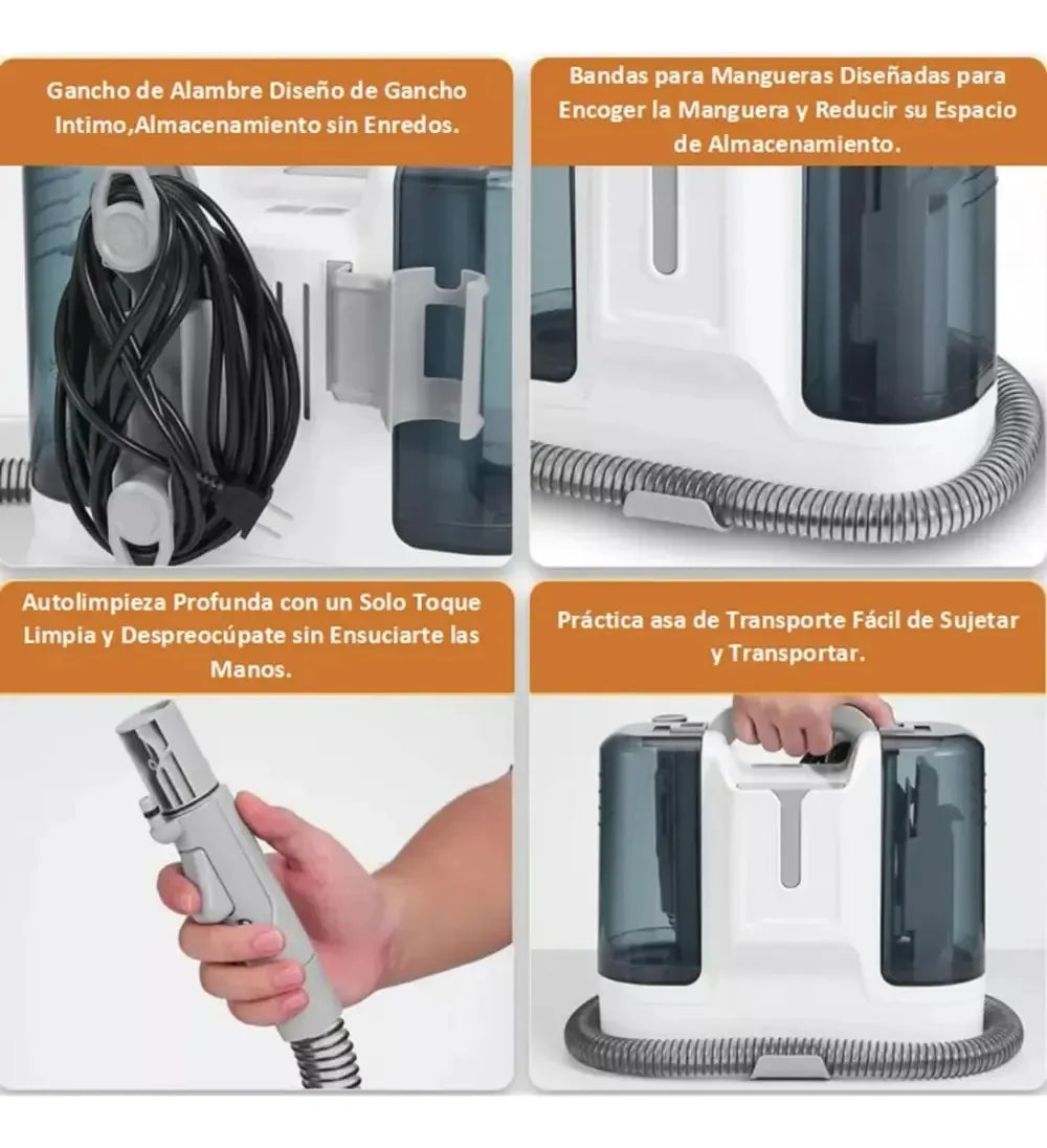 Aspiradora Multifuncional Hogar 550W para Suelo y Tapicería Limpieza de Alfombras Sofás Auto y Casa