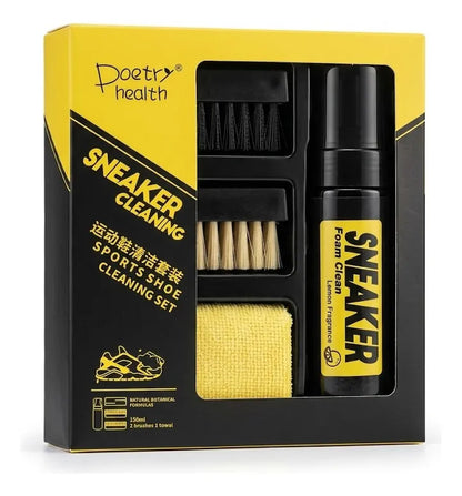 Kit Limpieza Zapatillas 4 En 1 Espuma Cepillos Brillo