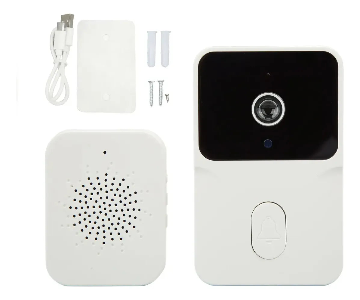 Timbre Inteligente WiFi Tuya con Cámara, Audio Bidireccional y Visión Nocturna para Casa, Departamento y Oficina
