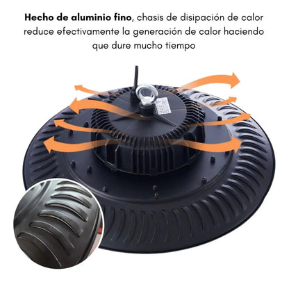 Disipador de calor de aluminio de campana LED industrial UFO 200W