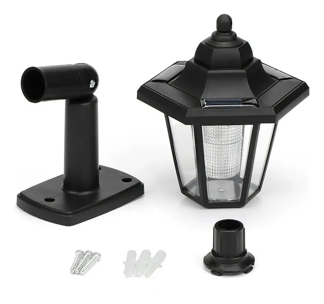 Pack 2 Faroles Solares LED de Pared 6000K para Jardín