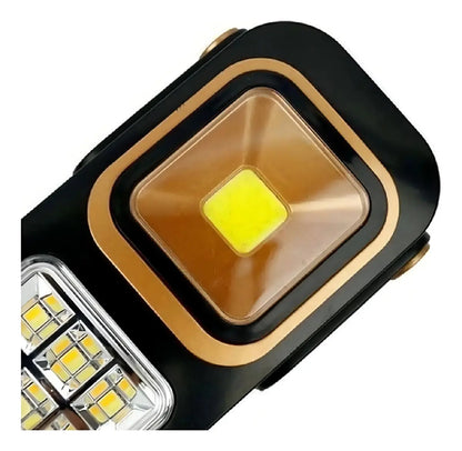 Lámpara Solar de Emergencia Recargable 48 LED 3600mAh con COB y USB para Hogar y Camping