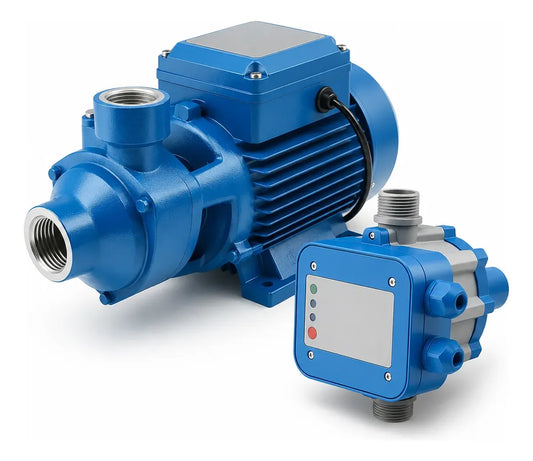 Kit Bomba de Agua Periférica QB80 1 HP 220V con Controlador Automático de Presión para Casa, Jardín, Estanque y Riego