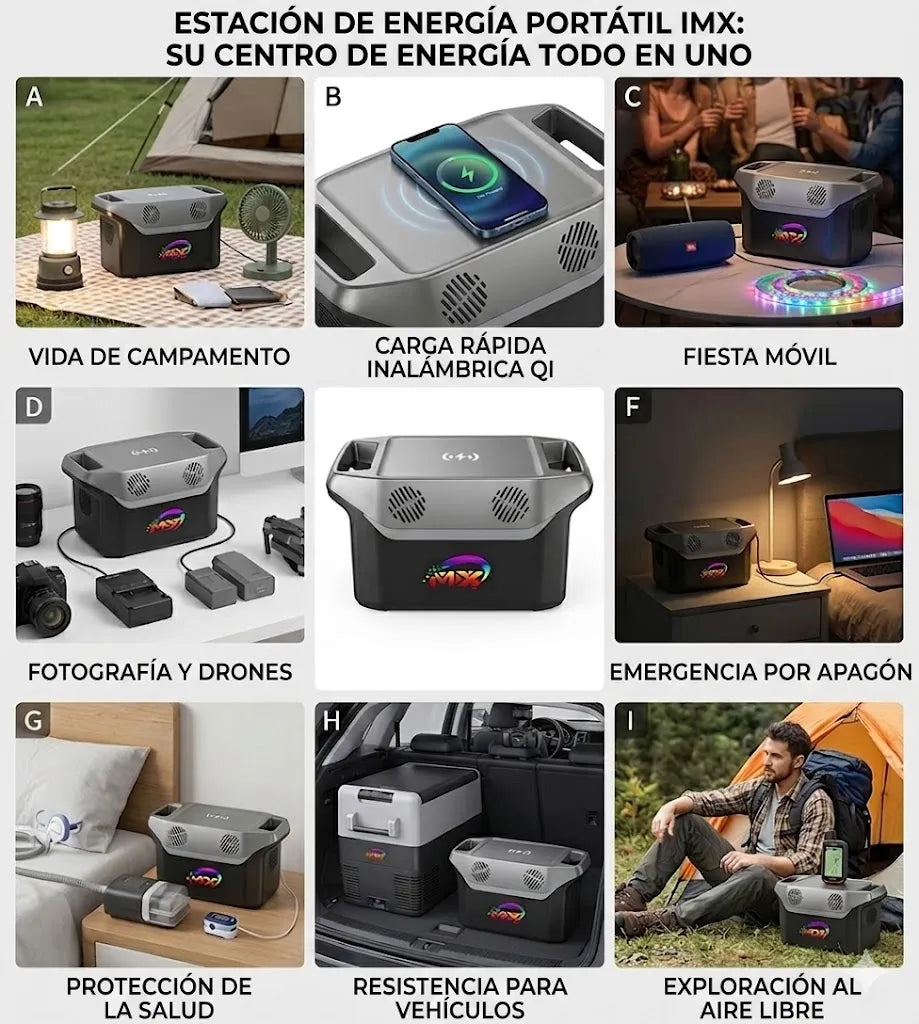 Generador portátil para cortes de luz, terraza, camping y actividades al aire libre