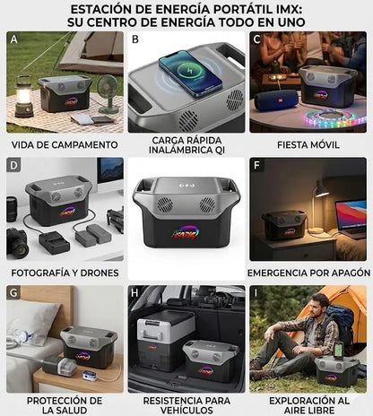 Generador portátil para cortes de luz, terraza, camping y actividades al aire libre