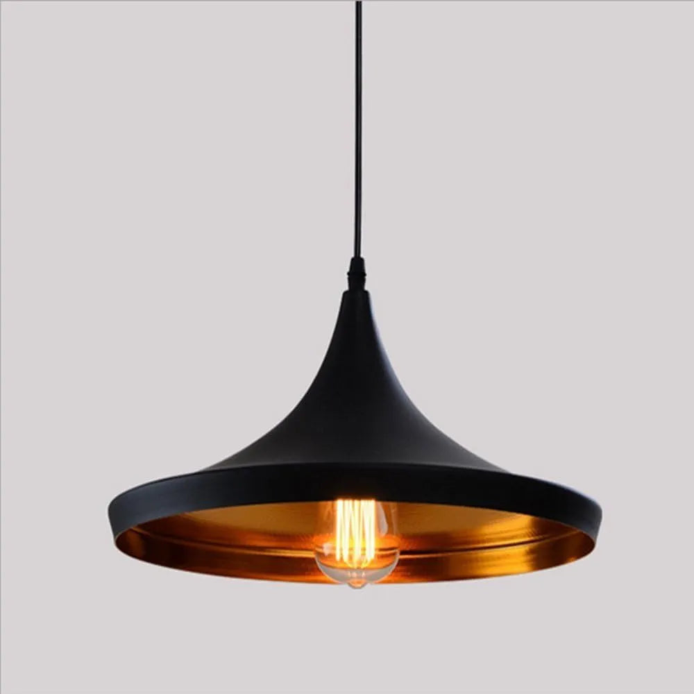 Lámpara colgante industrial negra para comedor, cocina y living