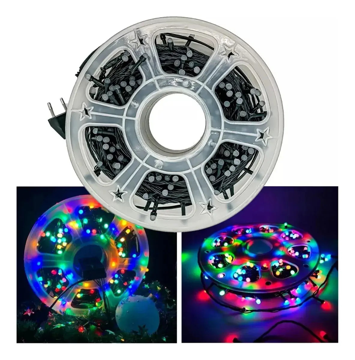 Rollo de guirnalda LED multicolor para árbol y decoración de Navidad
