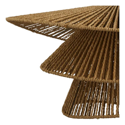 Pantalla colgante de ratán natural con diseño artesanal boho