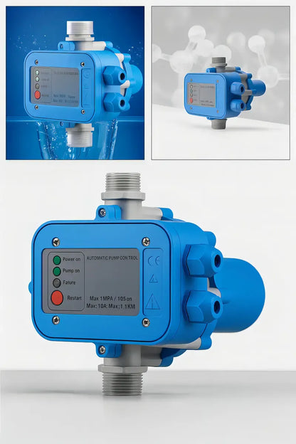 Kit Bomba de Agua Periférica QB80 1 HP 220V con Controlador Automático de Presión para Casa, Jardín, Estanque y Riego