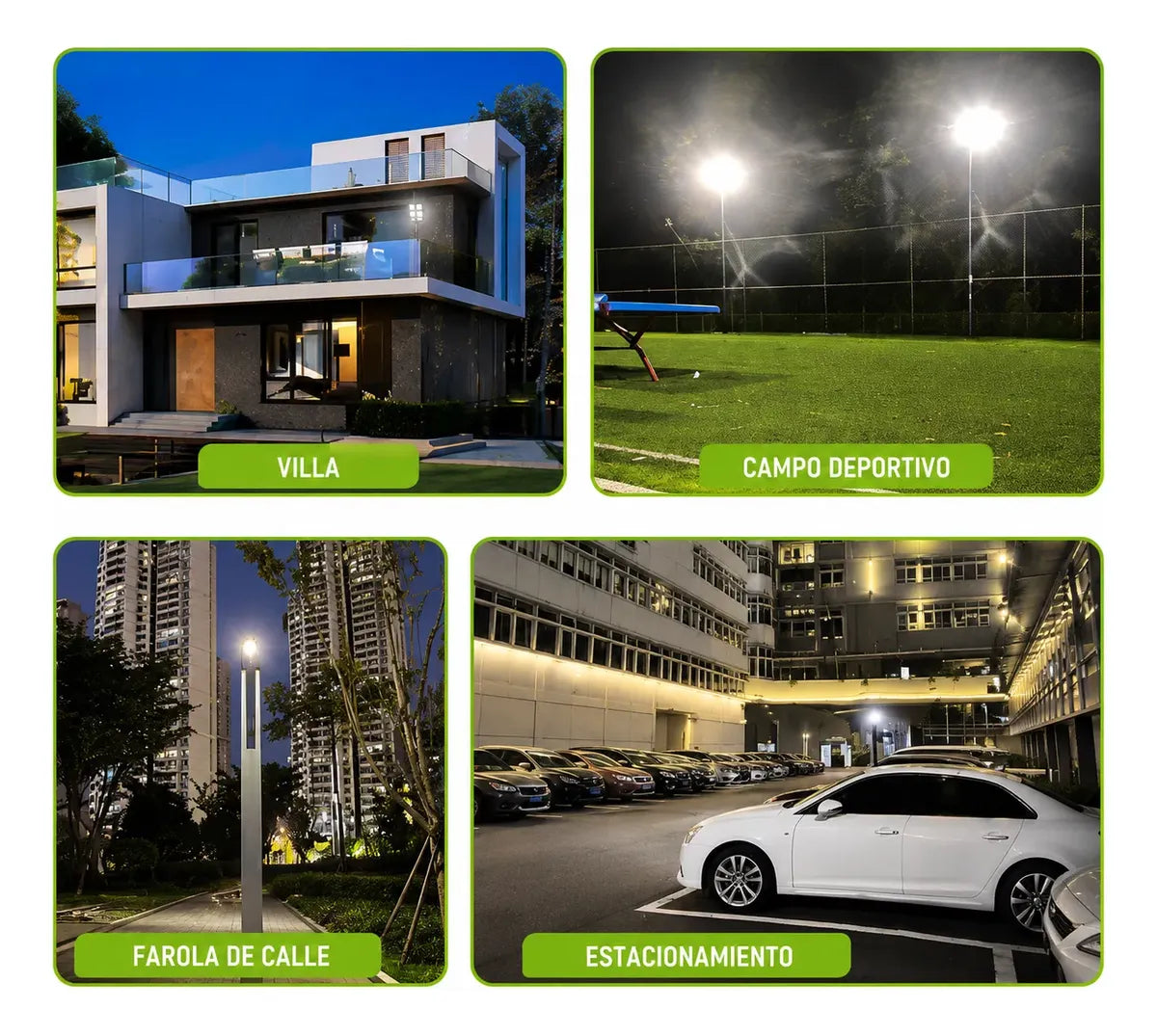 Foco solar con sensor para jardín, estacionamiento, parcela y seguridad nocturna