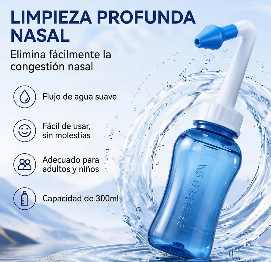Irrigador Limpiador Nasal Rinitis 300ml Adultos Y Niños