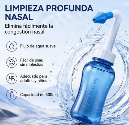 Irrigador Limpiador Nasal Rinitis 300ml Adultos Y Niños