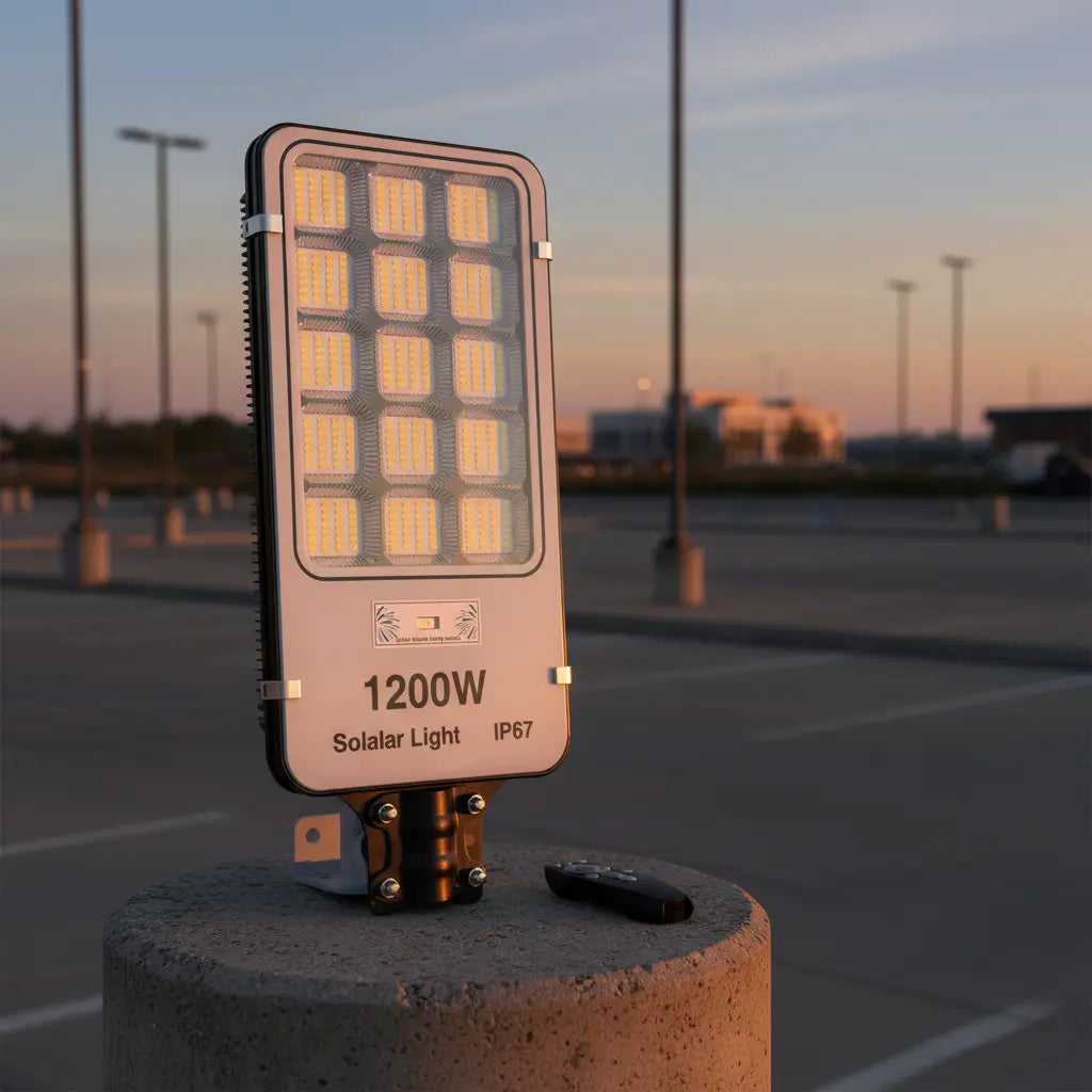 Foco Solar LED 1200W con Control Remoto y Sensor de Movimiento | Iluminación Exterior IP65