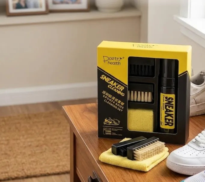Kit Limpieza Zapatillas 4 En 1 Espuma Cepillos Brillo