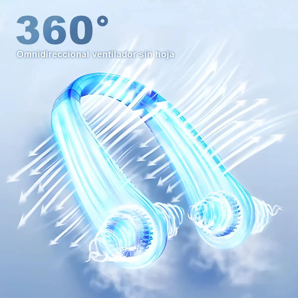 Flujo de aire omnidireccional del ventilador de cuello sin aspas