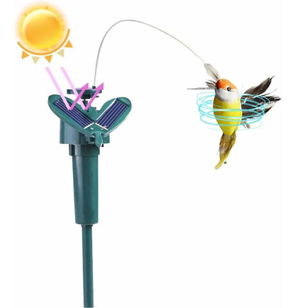 Estaca Solar Decorativa Colibrí Picaflor para Jardín, Maceteros, Patio y Terraza