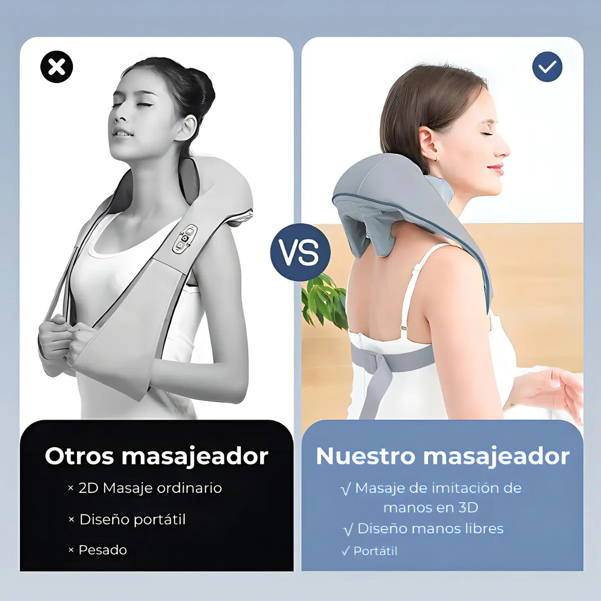 Masajeador Cervical 4d Portátil Con Calor Infrarrojo