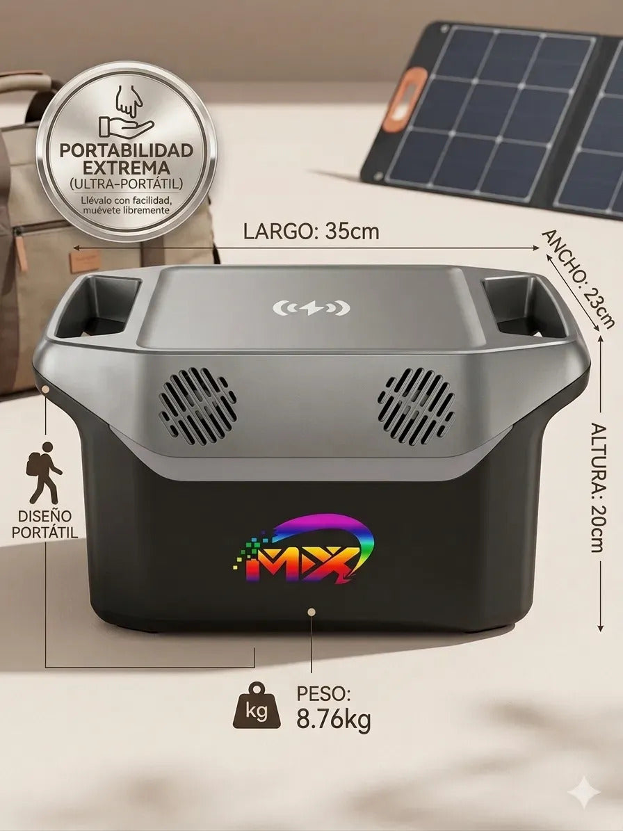 Kit Generador Solar 1500W 220V con Panel Plegable 150W