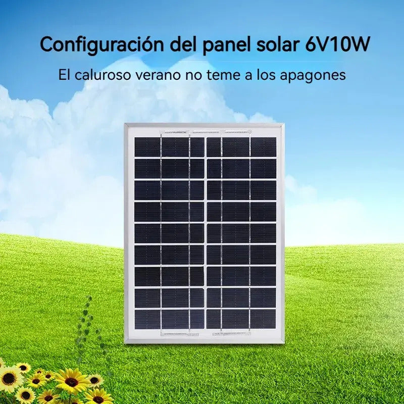 Panel solar de 6 V y 10 W para ventilador de pedestal