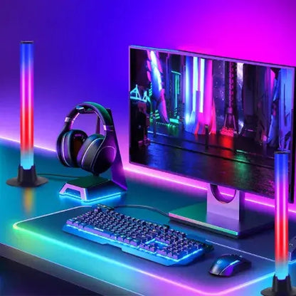 Pack 2 Barra De Luz Led Sonido Ritmo Música Rgb