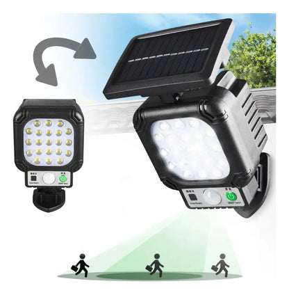 Foco Solar LED 21 Luces con Sensor de Movimiento JX966B