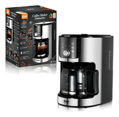 Cafetera Automática Con Molinillo Integrado Raf 1.2l Negra