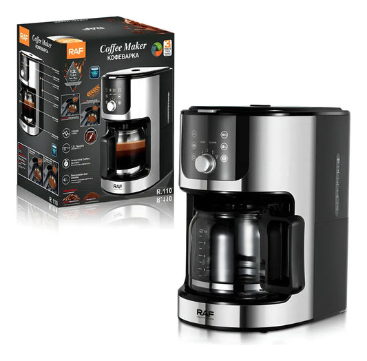 Cafetera Automática Con Molinillo Integrado Raf 1.2l Negra