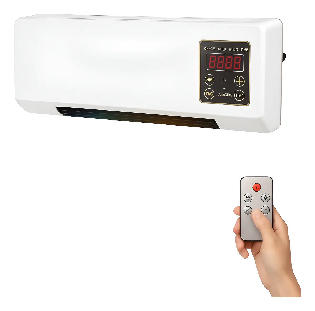 Calefactor Eléctrico De Pared Frío/calor Con Control Remoto