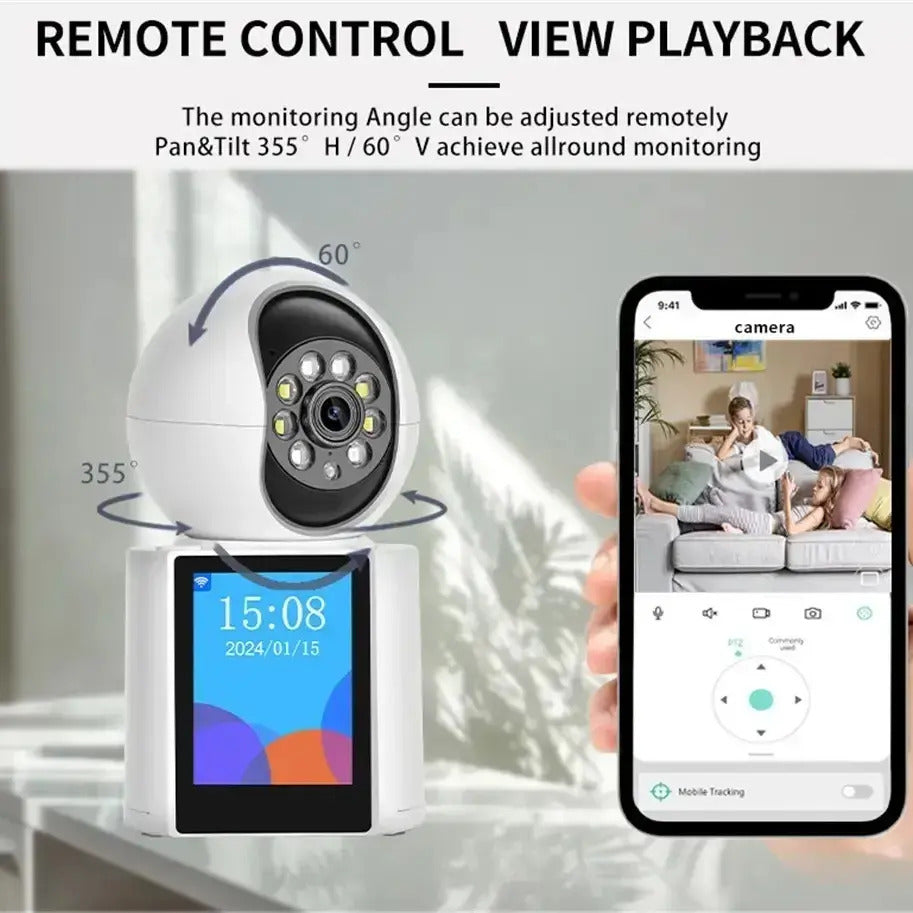 Monitor Bebé IP Wifi 2.4G Cámara 360° Audio y Video en Vivo