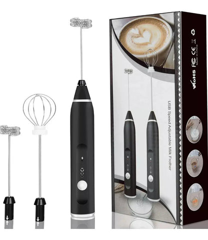 Mini batidora de café y espumador de leche recargable por USB
