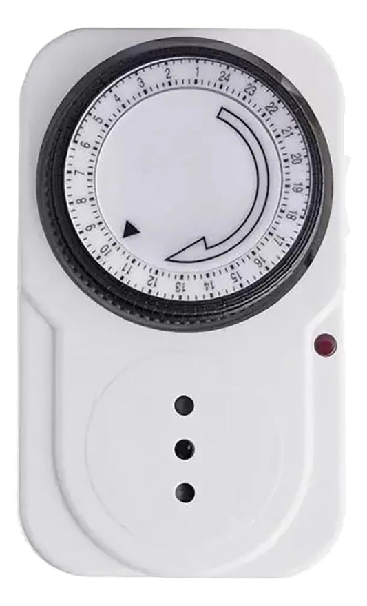 Temporizador Analógico Programable 24 Horas 2200W — Timer Enchufe 220V para Hogar y Oficina