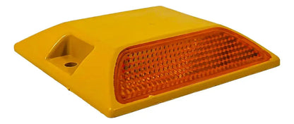 Tacha Vial Reflectiva Amarilla Doble Cara 9x9cm Resistente