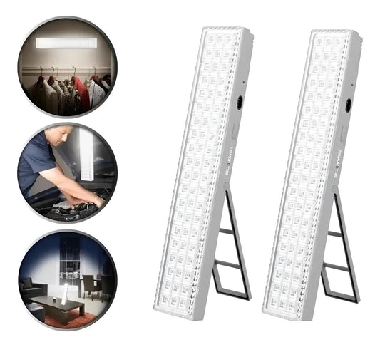 Pack 2 Focos Led Recargables Para Emergencia Hogar