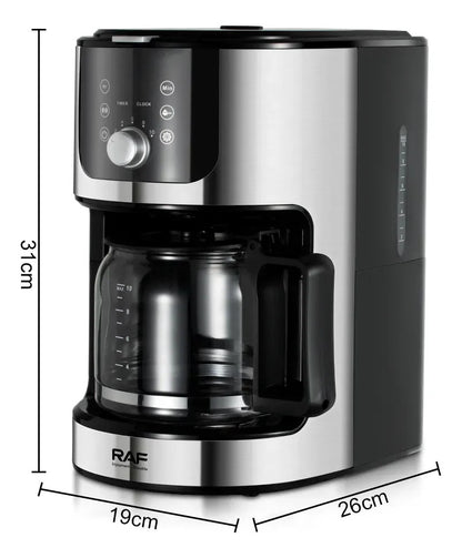 Cafetera Automática Con Molinillo Integrado Raf 1.2l Negra
