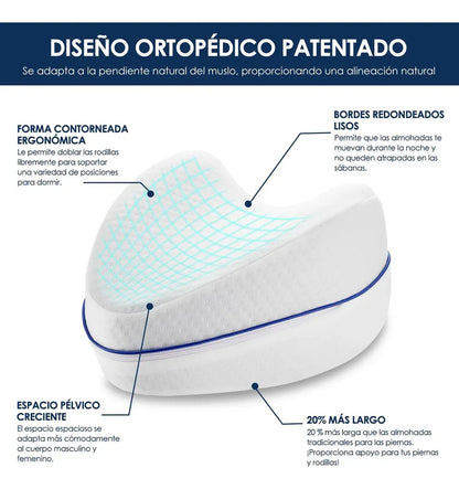 Cojín ergonómico viscoelástico para soporte lumbar y ciática