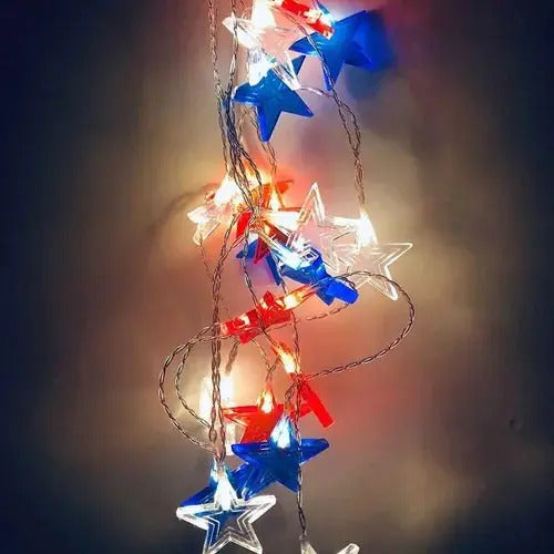 Guirnalda Solar 10m Estrellas Para Terraza Fiestas Patrias