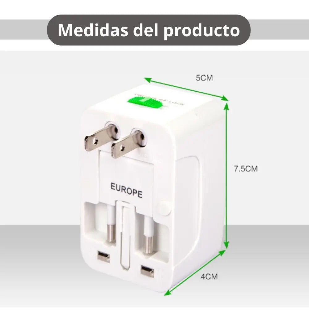 Adaptador Enchufe Universal Para Viajes Internacionales